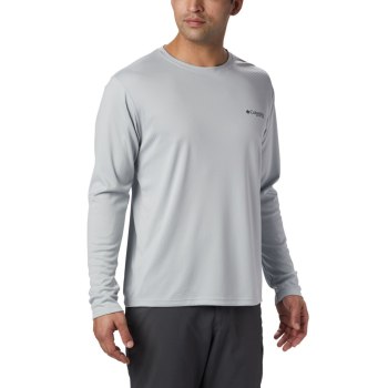 Columbia Muške Majice S Kapuljačom - PFG Zero Rules Long Sleeve Sive | PVRH-94732